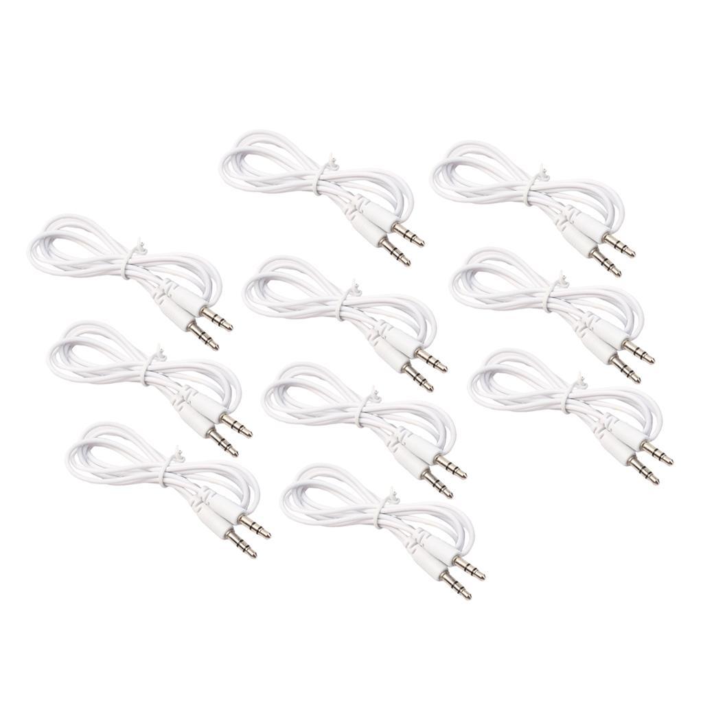 10pc Aux Cable 3.5 to 3.5 Stereo Cable Male to Male Phone Cord 3.28ft