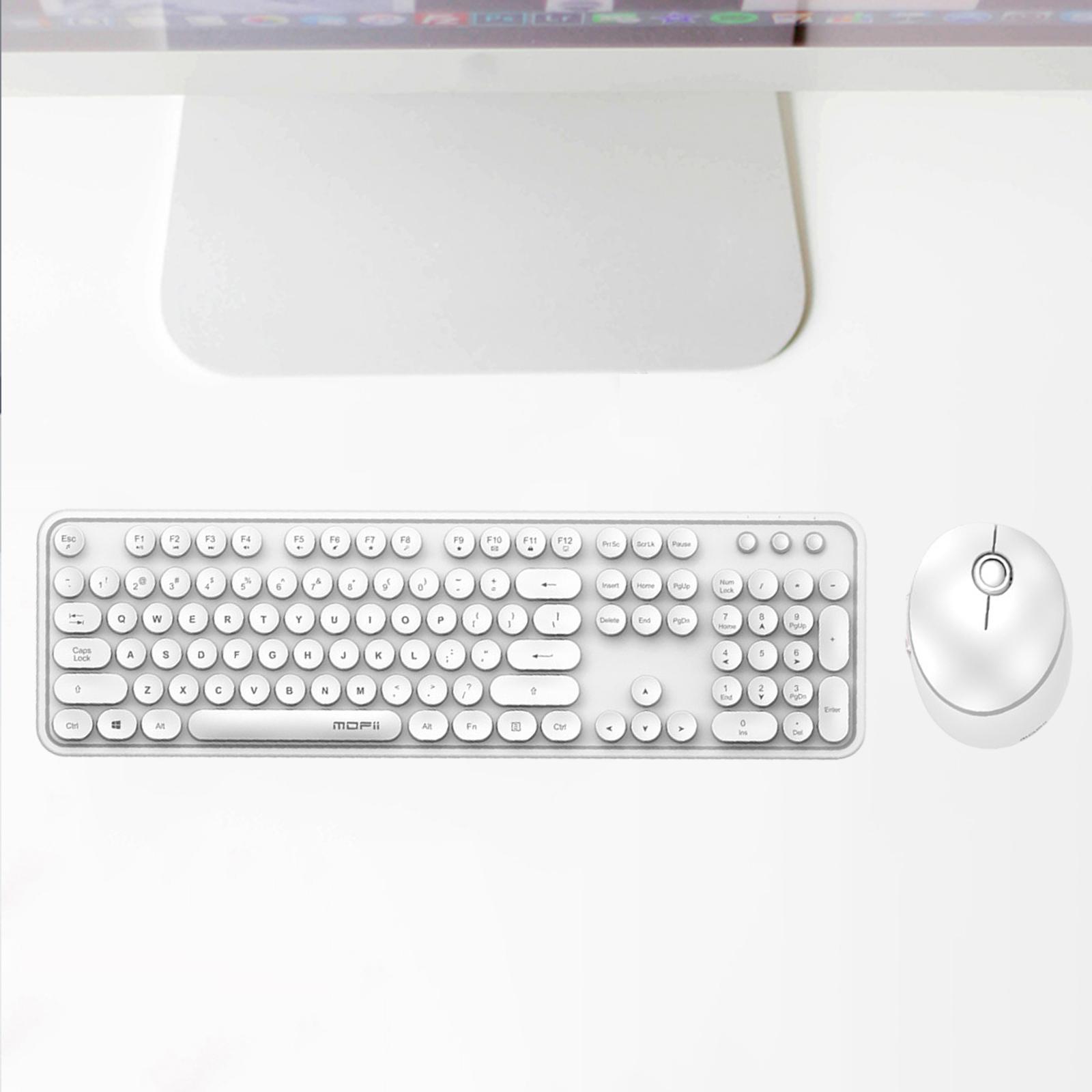 Mini Wireless 2.4G Keyboard With Mouse With White