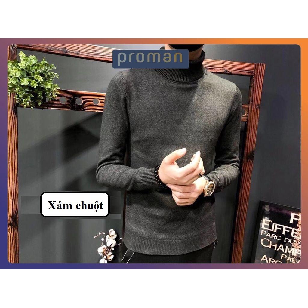 Áo Len Nam Cao Cổ Phong Cách Hàn Quốc Trẻ Trung, Áo len Chất Len Dày Dặn, Mềm Mịn AL01 PROMAN