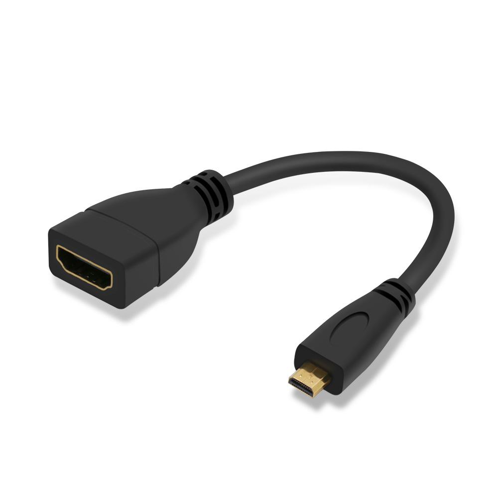 Bộ điều hợp tương thích vi mô HDMI 1080p 3D Micro HDMI tương thích với bộ mở rộng tương thích với cáp HDMI cho máy tính xách tay HDTV