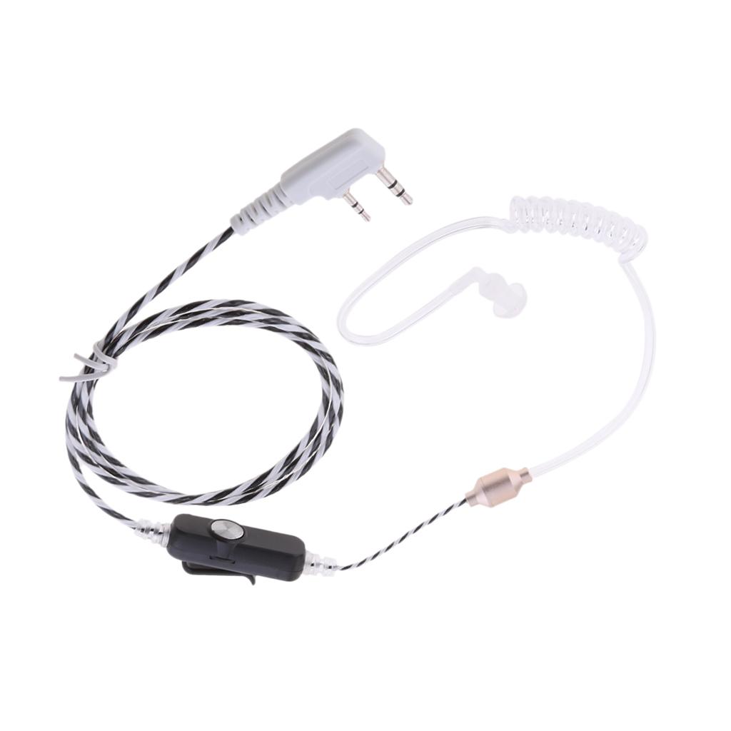 Air Tube Headset Earpiece Earphone Mic 2Pin for Baofeng Walkie Talkie Radio