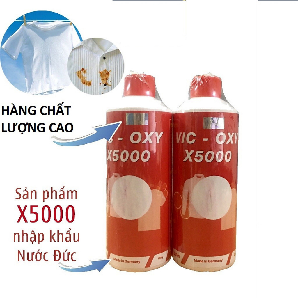 Chai Nước Thuốc Tẩy X5000, Nước Tẩy Trắng, Tẩy Mốc, Vết Ố Quần Áo, Chăn Ga Nước Tẩy Trắng Cao Cấp X5000 Đánh Bay Mọi Vết Bẩn Không Làm Phai Màu Vải Khử Khuẩn