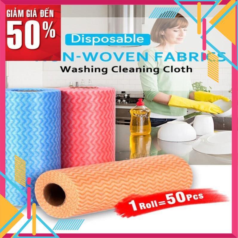 Khăn giấy lau đa năng bằng vải khô không dệt cho phòng nhà bếp tay giầy siêu sạch tiện dụng 50 tờ