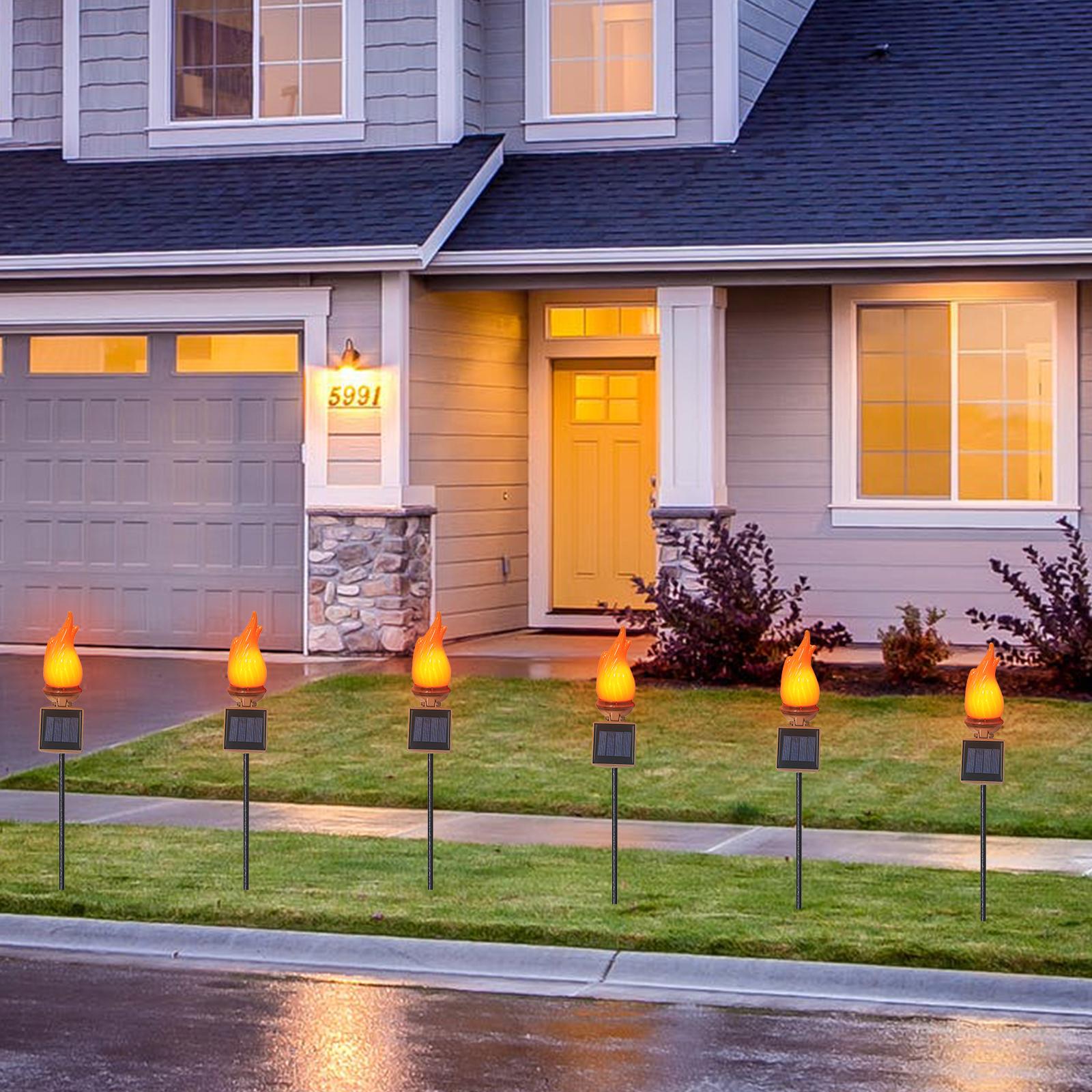 Đèn Năng Lượng Mặt Trời Led Nhấp Nháy Ngọn Lửa Vườn Ngoài Trời