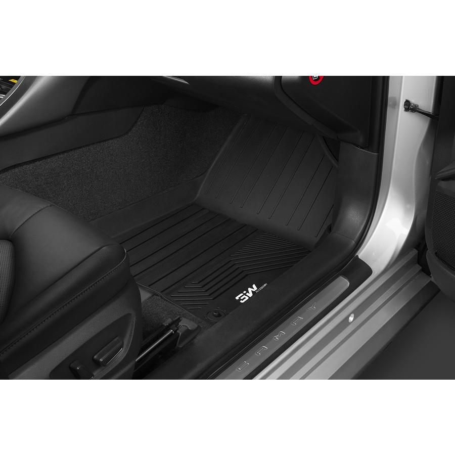 Thảm lót sàn xe ô tô TOYOTA NEW CAMRY 2018- 2022+ Nhãn hiệu Macsim 3W chất liệu nhựa TPE đúc khuôn cao cấp màu đen màu b