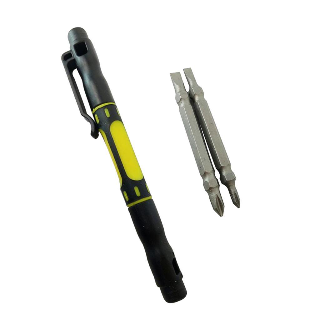 2pcs Steel Precision Screwdriver Set,4 in 1 Pocket Screwdriver,Bi-Material