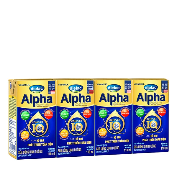 COMBO 48 HỘP SỮA BỘT PHA SẴN DIELAC ALPHA GOLD IQ (110ML)