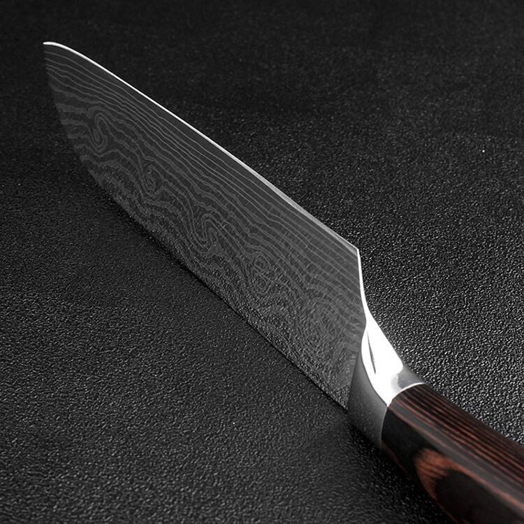 DAO - DAO BẾP NHẬT BẢN SANTOKU THÉP DAMASCUS MÃ A1 DT116 nt topcomshop vn