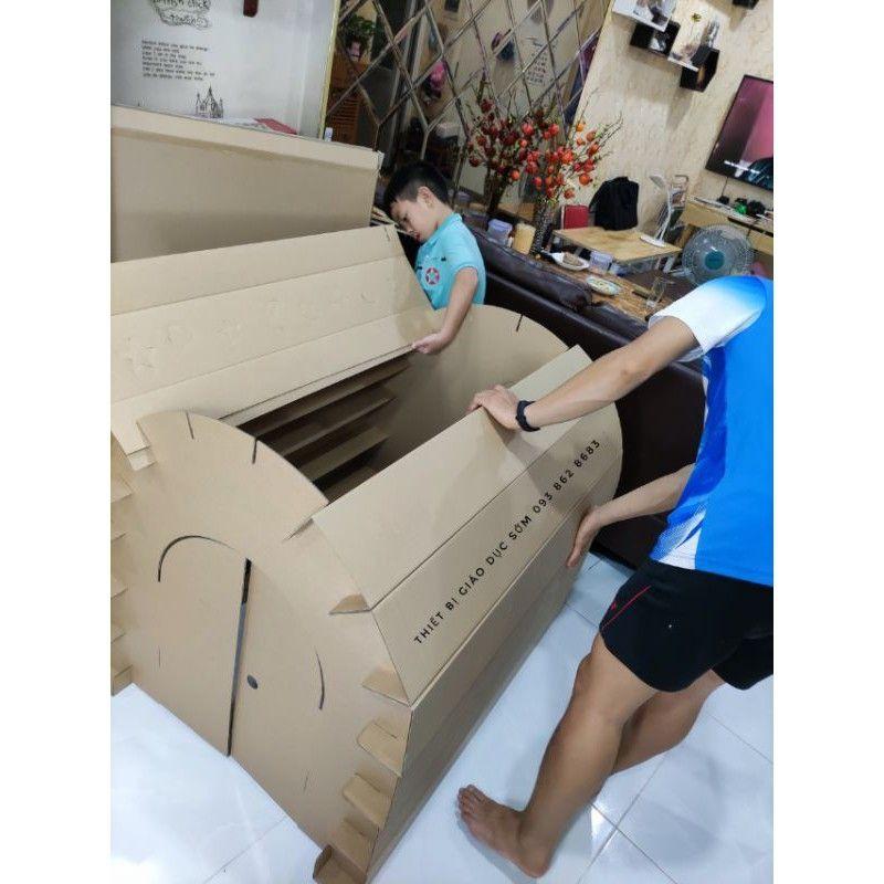 Nhà bìa đồ chơi - Nhà giấy vòm carton cho bé thỏa sức vui chơi