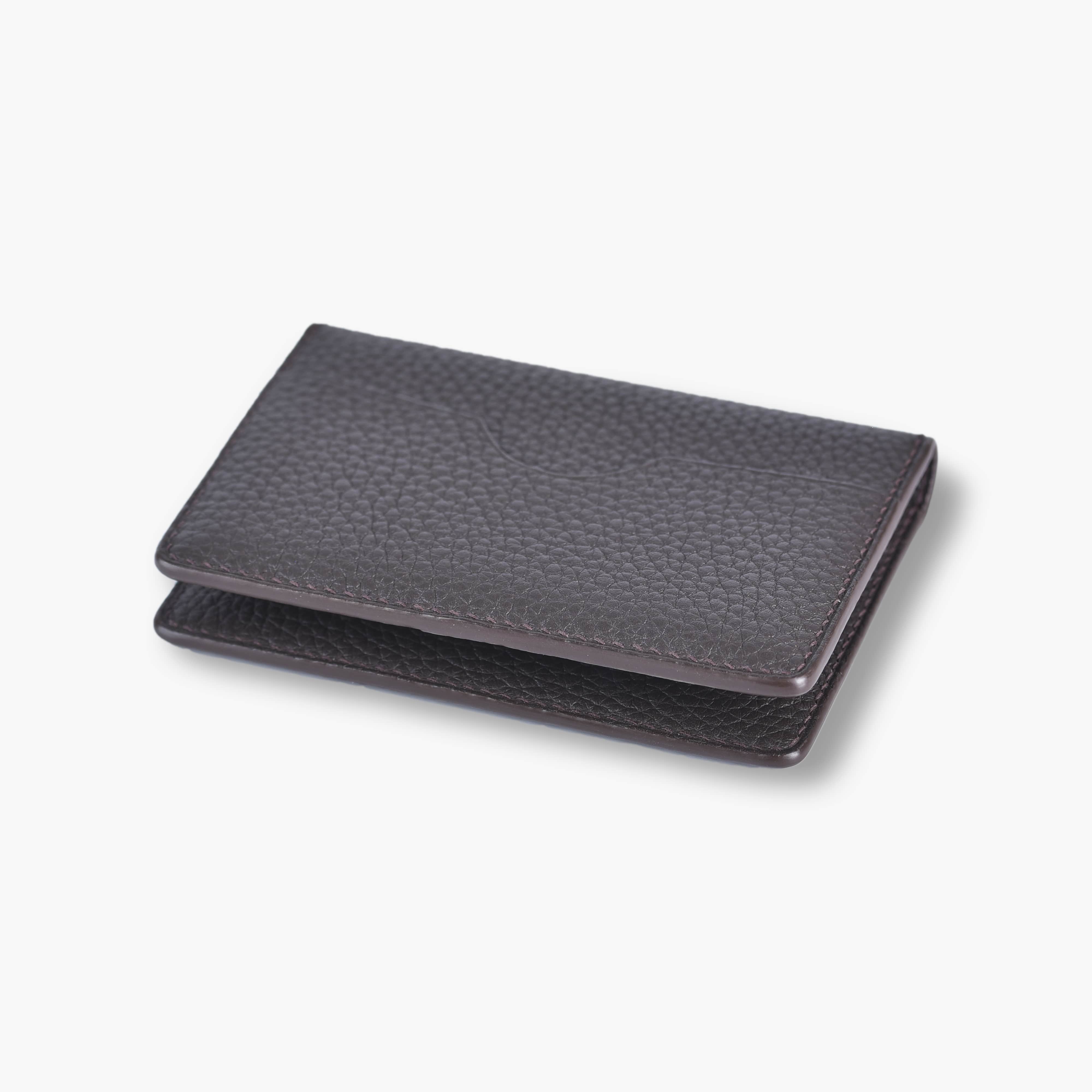 Card holder gập lịch thiệp BSB Leather Nâu đậm BSB1096