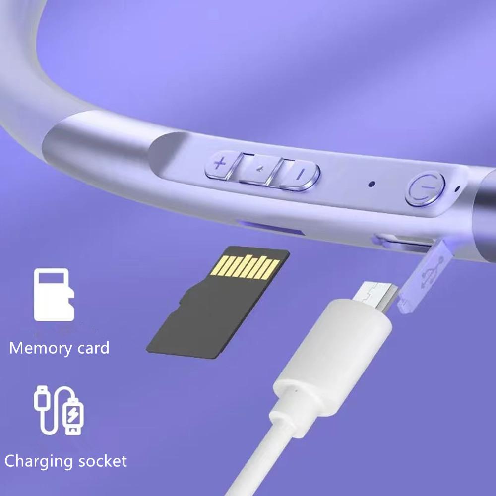 Thể Thao Tai Nghe Bluetooth 5.0 Không Dây Vòng Cổ Tai Nghe Nhét Tai Treo Cổ Tai Nghe Âm Thanh Nổi Chống Nước Tai Nghe Nhét Tai Có Micro