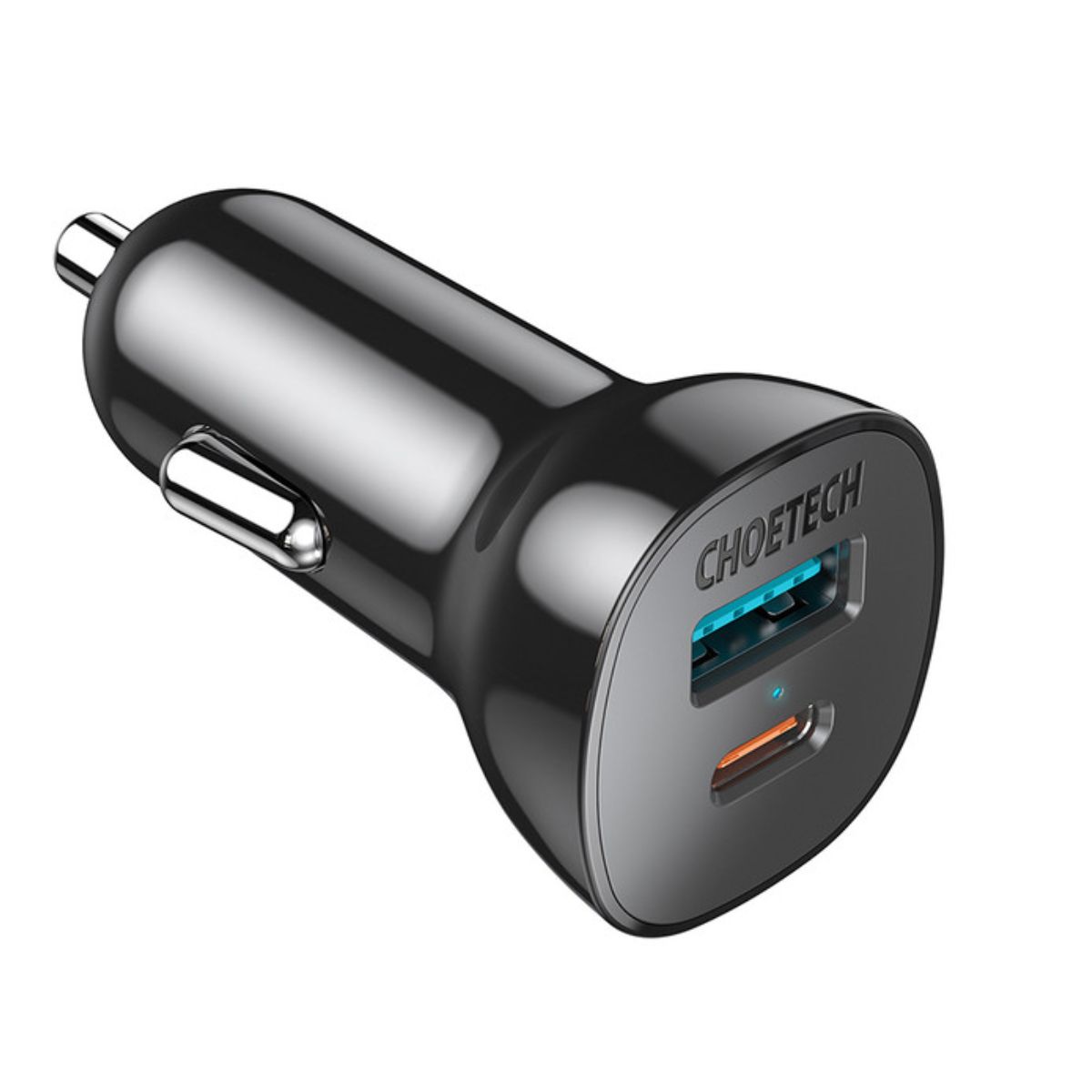 Tẩu sạc Choetech TC0005 nhanh trên ô tô 38W 2 cổng USB A+ Type C  (hàng chính hãng)