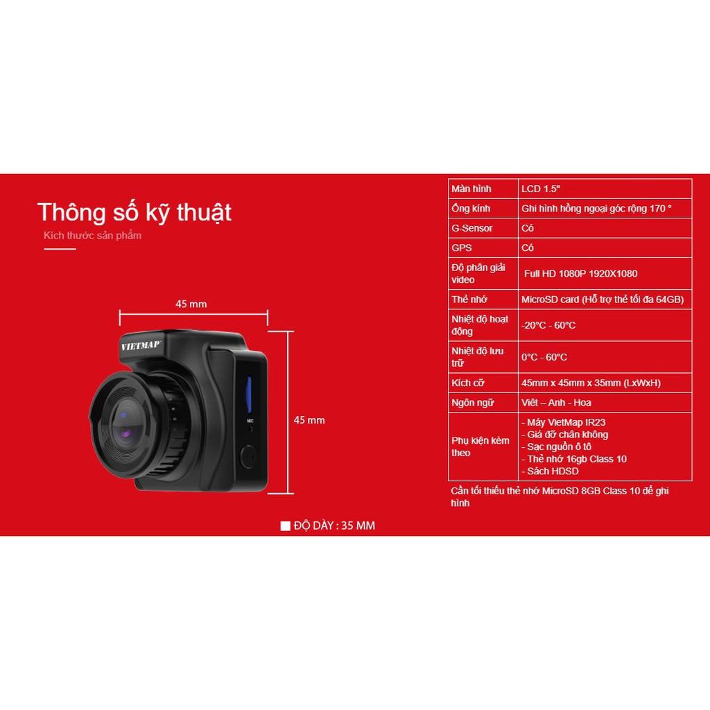 CAMERA HÀNH TRÌNH HỒNG NGOẠI VIETMAP IR23 KÈM THẺ NHỚ