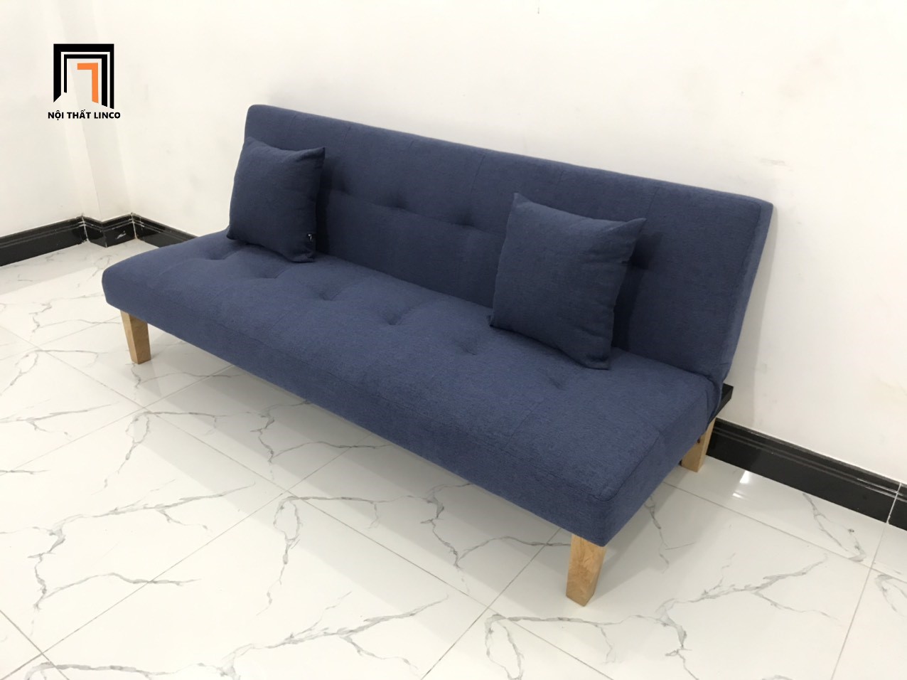 Ghế sofa giường đa năng xanh dương đậm nhiều kích cỡ