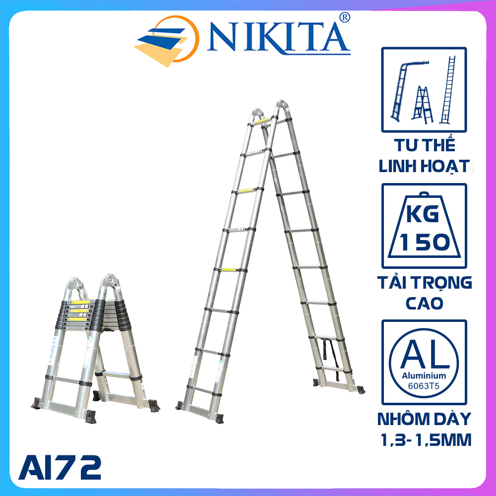 Thang Nhôm Rút Đa Năng 7.2 Mét - AI72