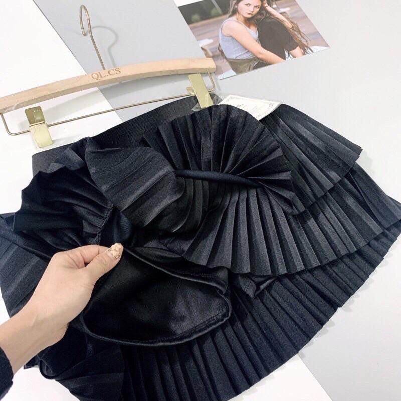 Chân váy xếp li hai tầng siêu hót