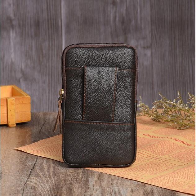 Bao Da Đeo Lưng cho Iphone 12 Pro Max Vintage Dáng Đứng Da Bò