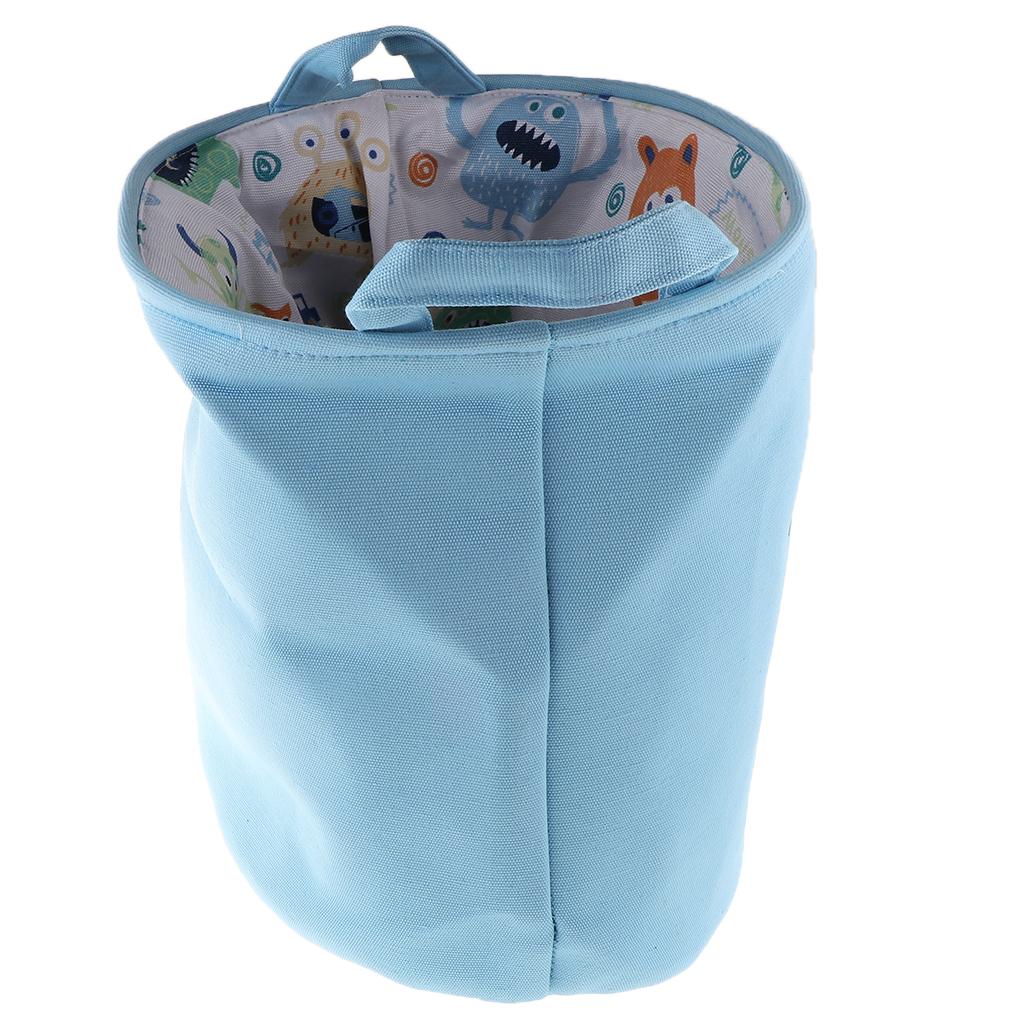 Children Room Toy Storage Basket Hamper Embroidery Little Monster 37x28x38cm