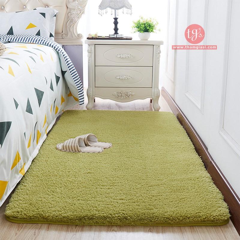 Thảm Lông Cừu Màu Xanh Lá Mạ | Thảm Trang Trí Phòng Khách - Phòng Ngủ - Thảm Trải Sofa - Thảm Dành Cho Bé