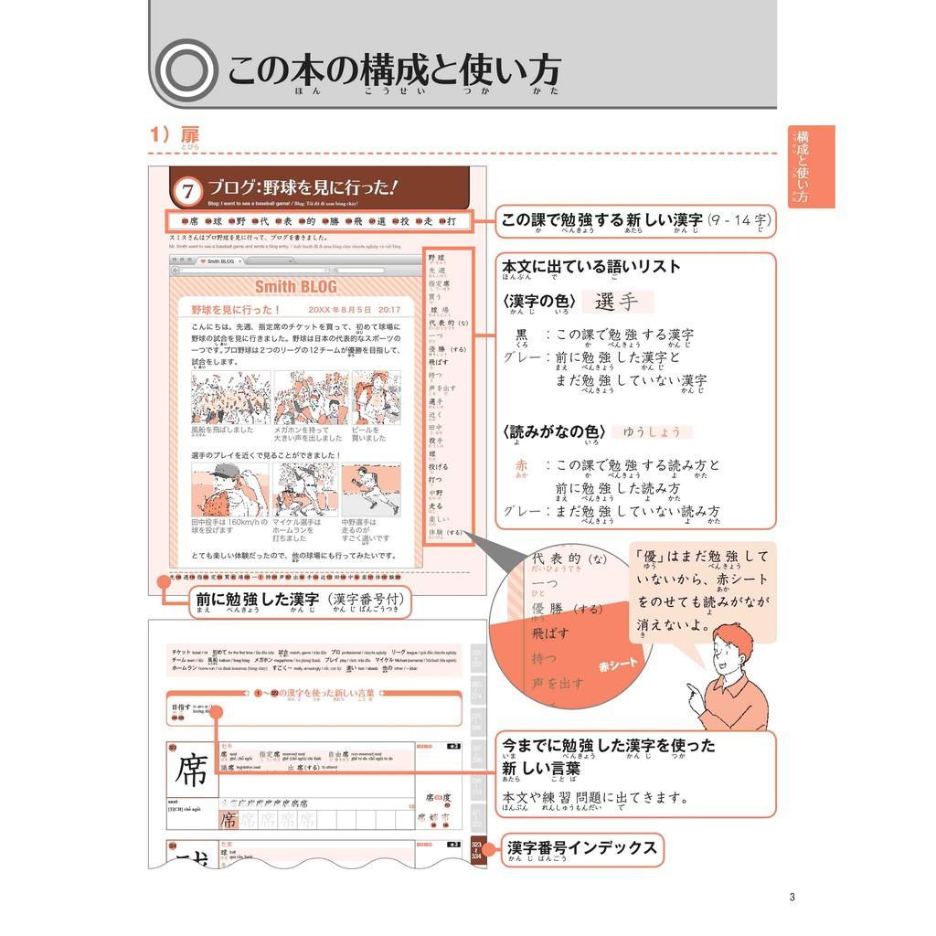 Combo 500 Chữ Kanji Cơ Bản Vol.1 + Vol.2 - Bản Quyền