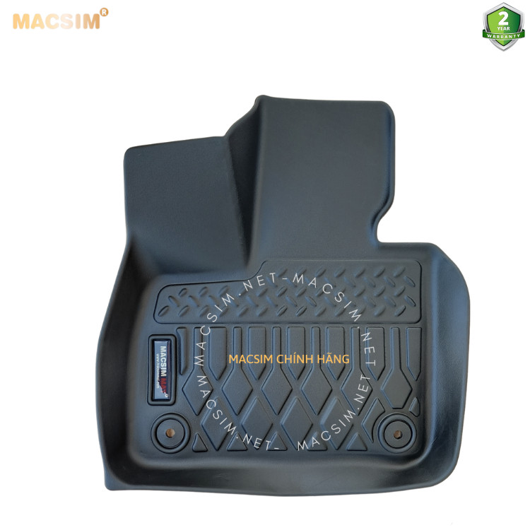 Thảm lót sàn xe ô tô VinFast VF9 Nhãn hiệu Macsim chất liệu nhựa TPE cao cấp màu đen