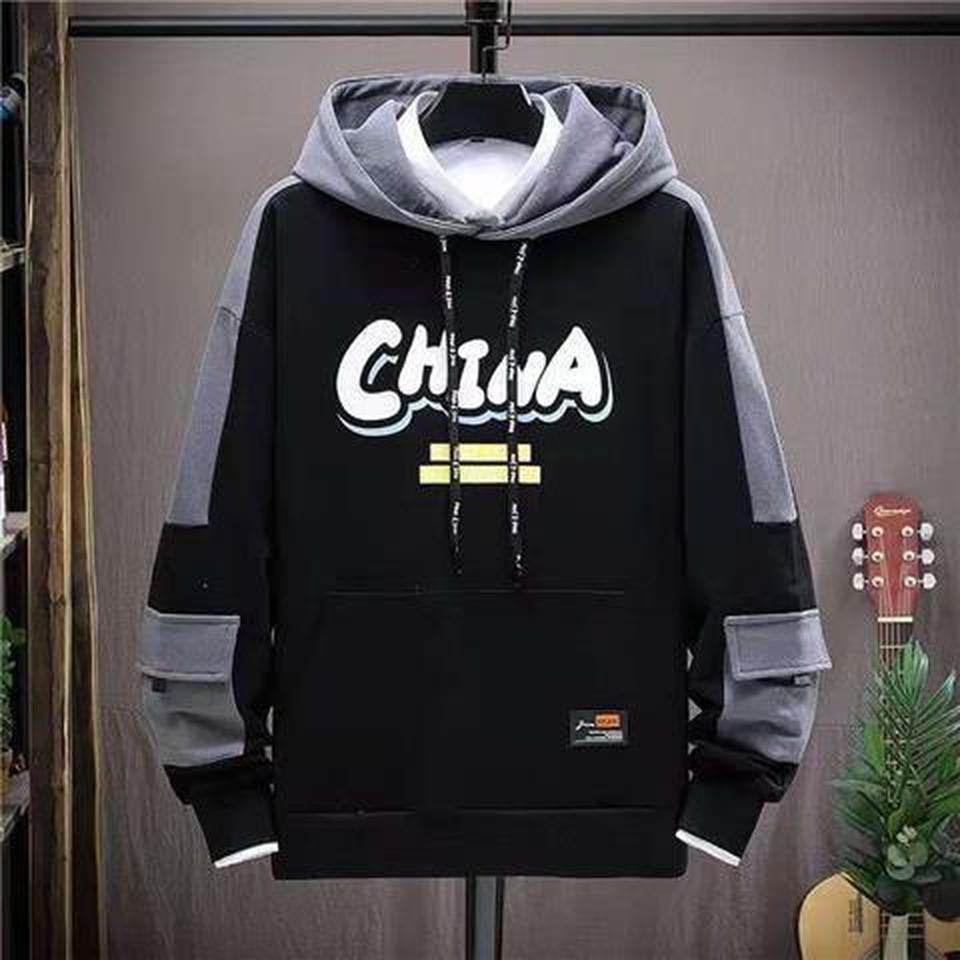 最新款式Áo Hoodie Tay Dài Dáng Rộng Plus Size Cho Nam Size S-8XL