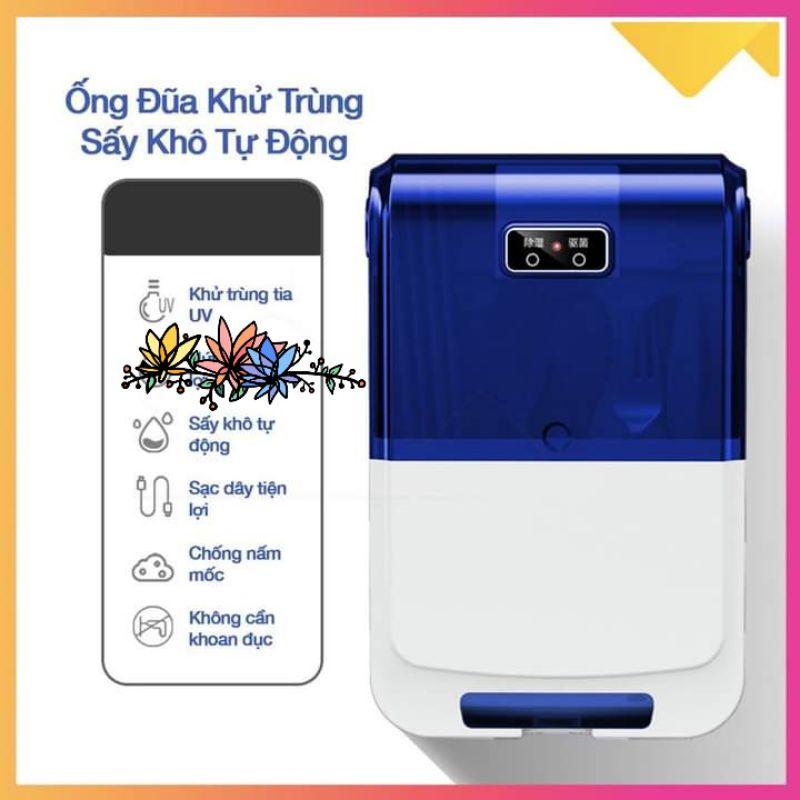 Máy Khử Khuẩn Sấy Khô Đũa Thìa Bằng Tia UV Treo Tường Tiện Lợi, Máy Khử Mùi