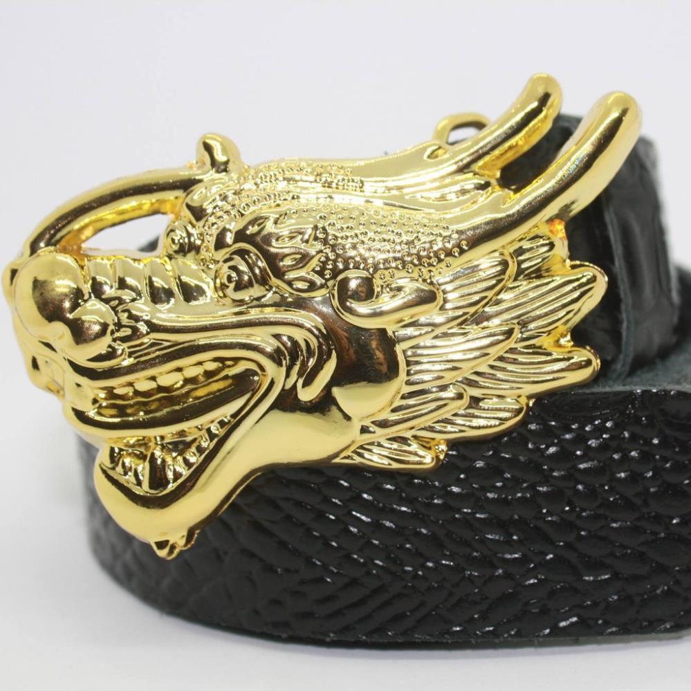 Thắt Lưng Nam Da Bò. Mặt Rồng Phượng