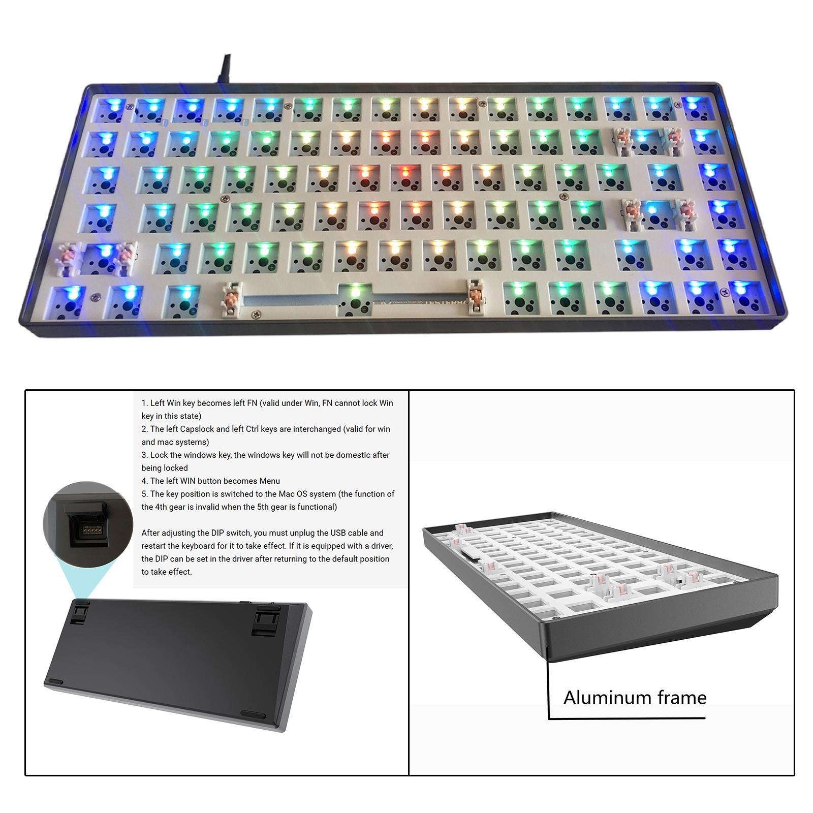 84 Key Modular Mechanical Keyboard Hot-Swappable with RGB light