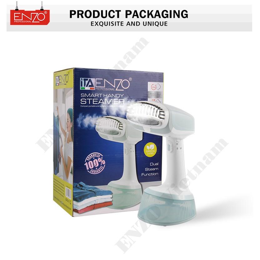 Máy là cầm tay ENZO, Bàn ủi hơi nước, máy hấp quần áo không dây chuyên nghiệp (Portable garment steamer for clothes)