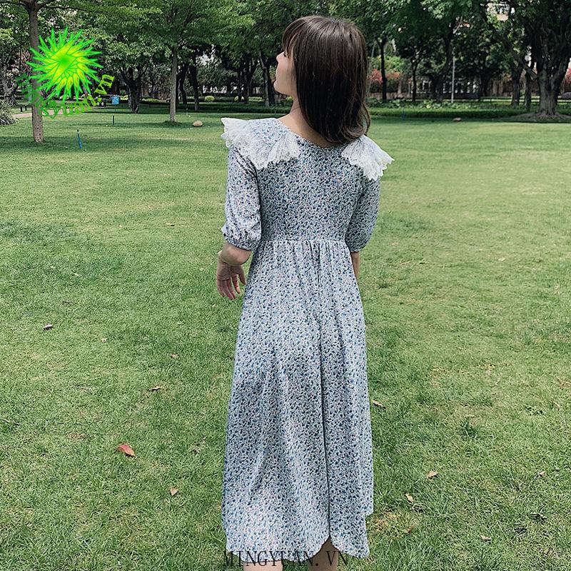 Đầm Hoa Tay Ngắn Xinh Xắn Dành Cho Nữ