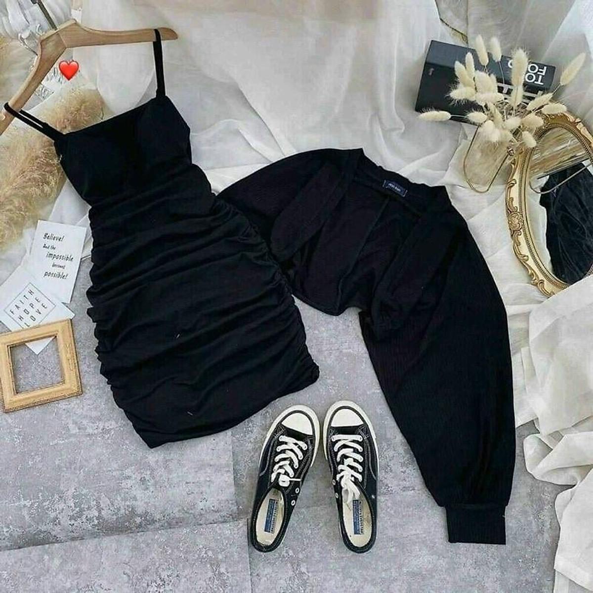Đầm dây nhún body pc xinh đẹp aloha