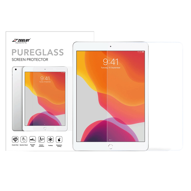 Dán cường lực iPad 10.2" 2019 Zeelot PureGlass 2.5D Chống vân tay - Hàng Nhập Khẩu