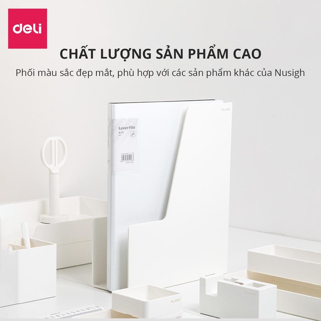 Giá đựng tài liệu cao cấp 1 ngăn Deli - chất liệu nhựa ABS cao cấp - Trắng/Hồng/Xanh dương/Ghi xám - NS022