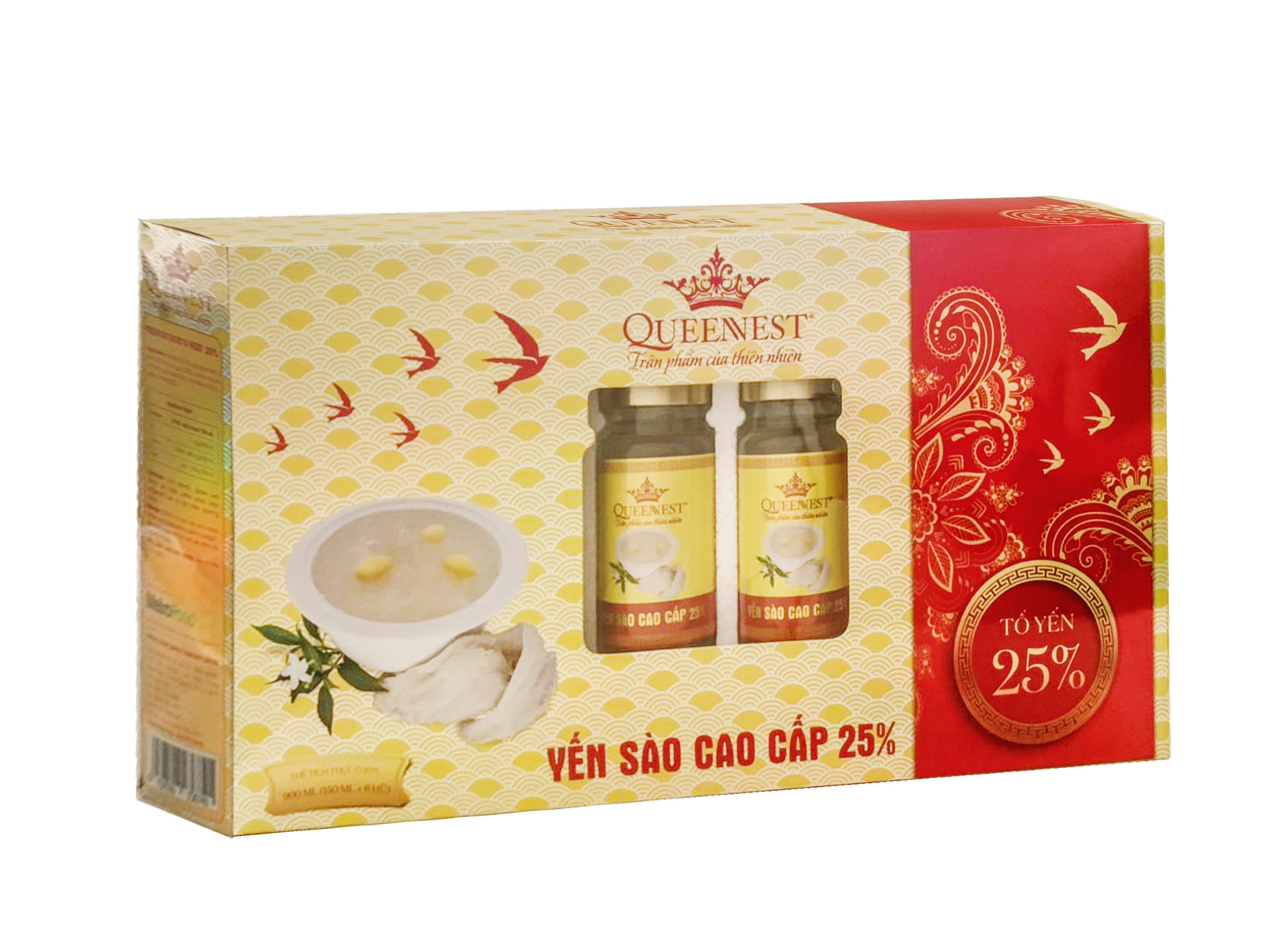 YẾN SÀO CAO CẤP 25% QUEENNEST- 150ML (06 HŨ)