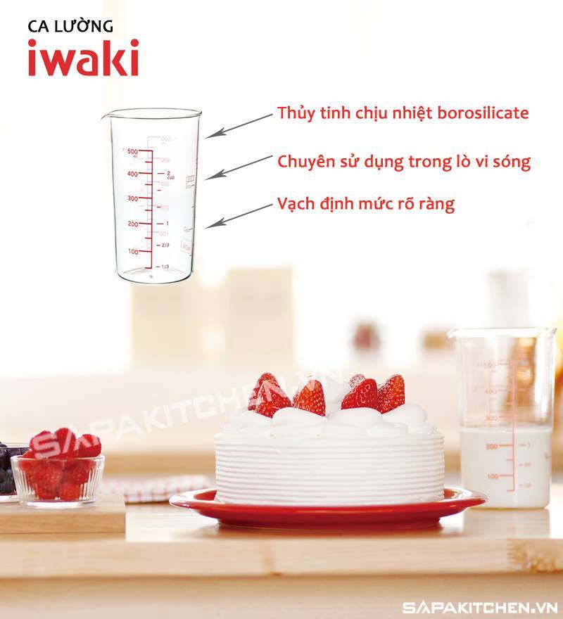 Ca lường thủy tinh Iwaki 500ml