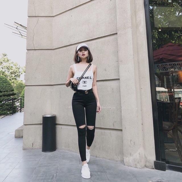 Quần rách gối nữ siêu đẹp siêu cute