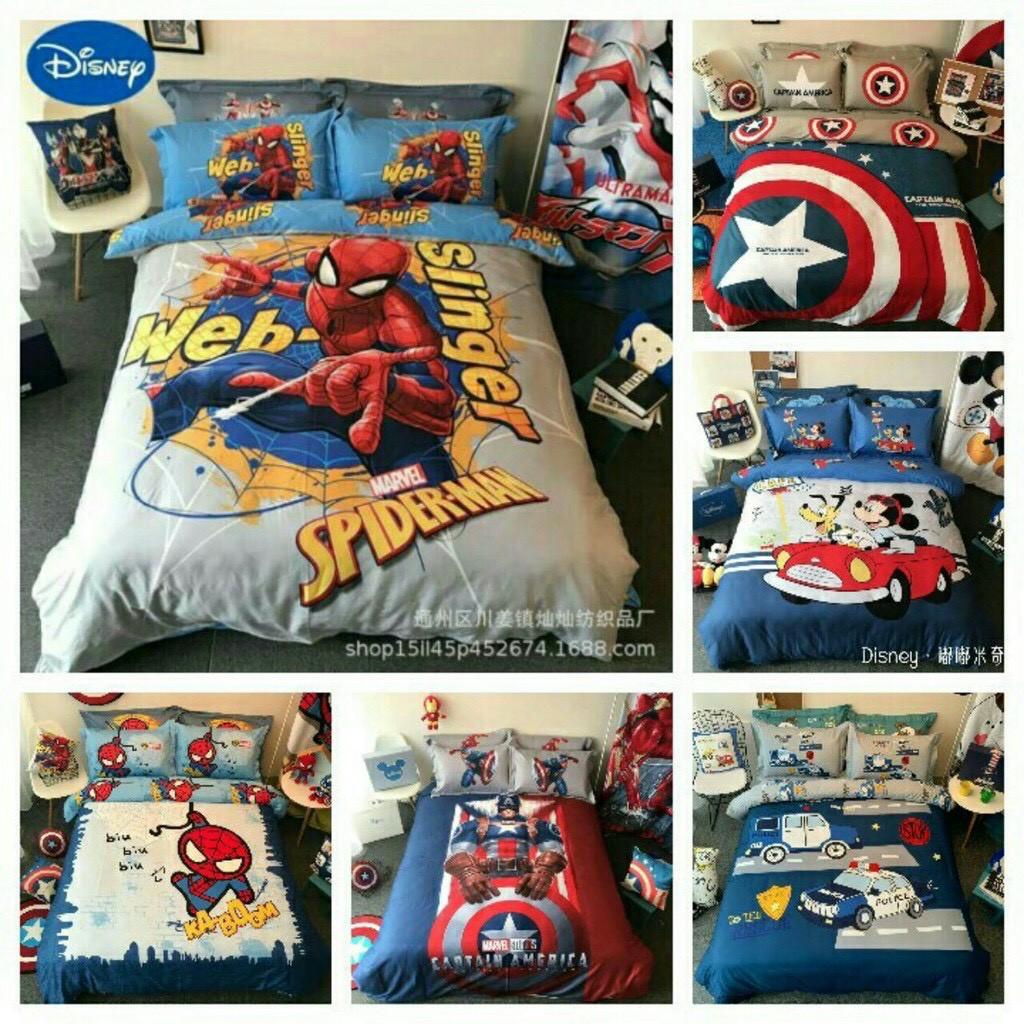 Bộ ga gối cotton hoạt hình Disney
