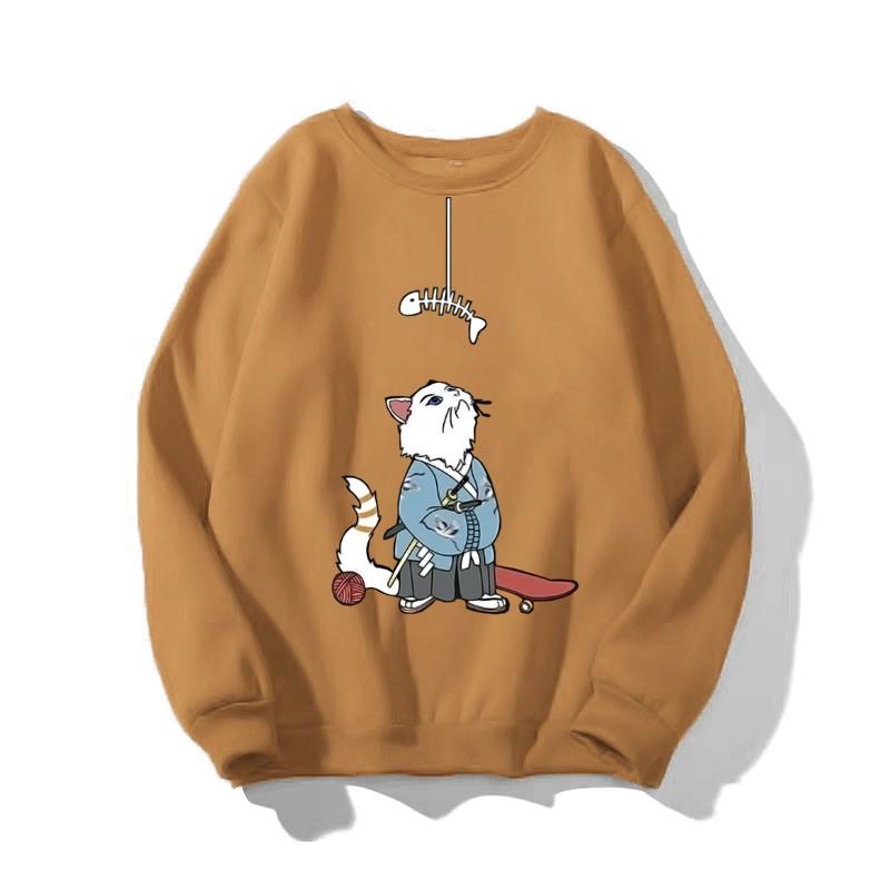 ÁO SWEATER NAM NỮ IN THẦN MÈO