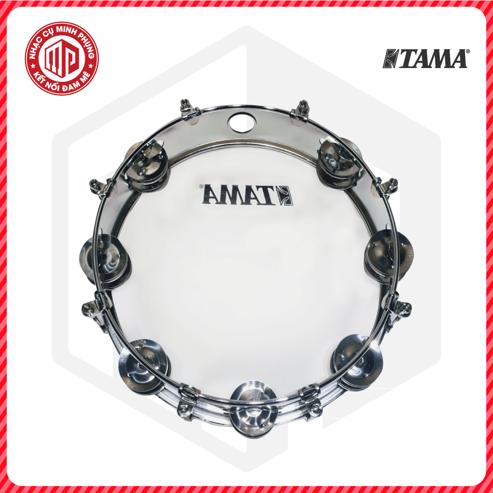 Trống lắc tay, Lục lạc gõ bo, Tunable Tambourine - Tama TMT-10 (TMT10) - Màu trong suốt (W2) - Hàng chính hãng