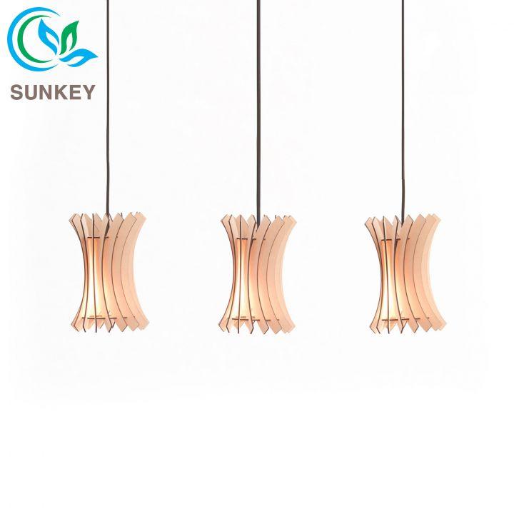 Đèn Trang Trí Thả Trần Twist Kích Thước 25x17cm Chất Liệu Gỗ Plywood Cao Cấp -