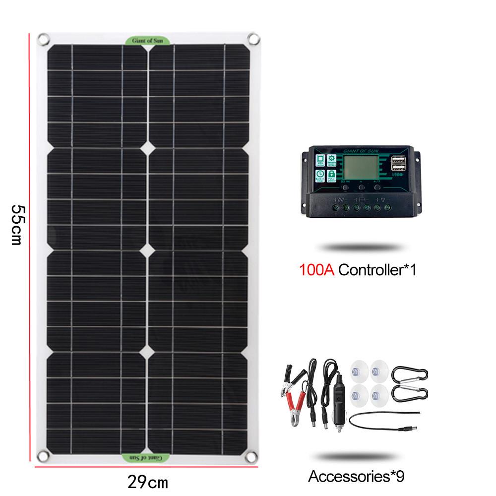 Bảng điều khiển năng lượng mặt trời 2000W 1000W 18V Đơn tinh thể hiệu suất cao Di động linh hoạt Chống thấm nước Sạc khẩn cấp Tế bào năng lượng mặt trời ngoài trời Màu sắc: 1 Bộ Phong cách 2