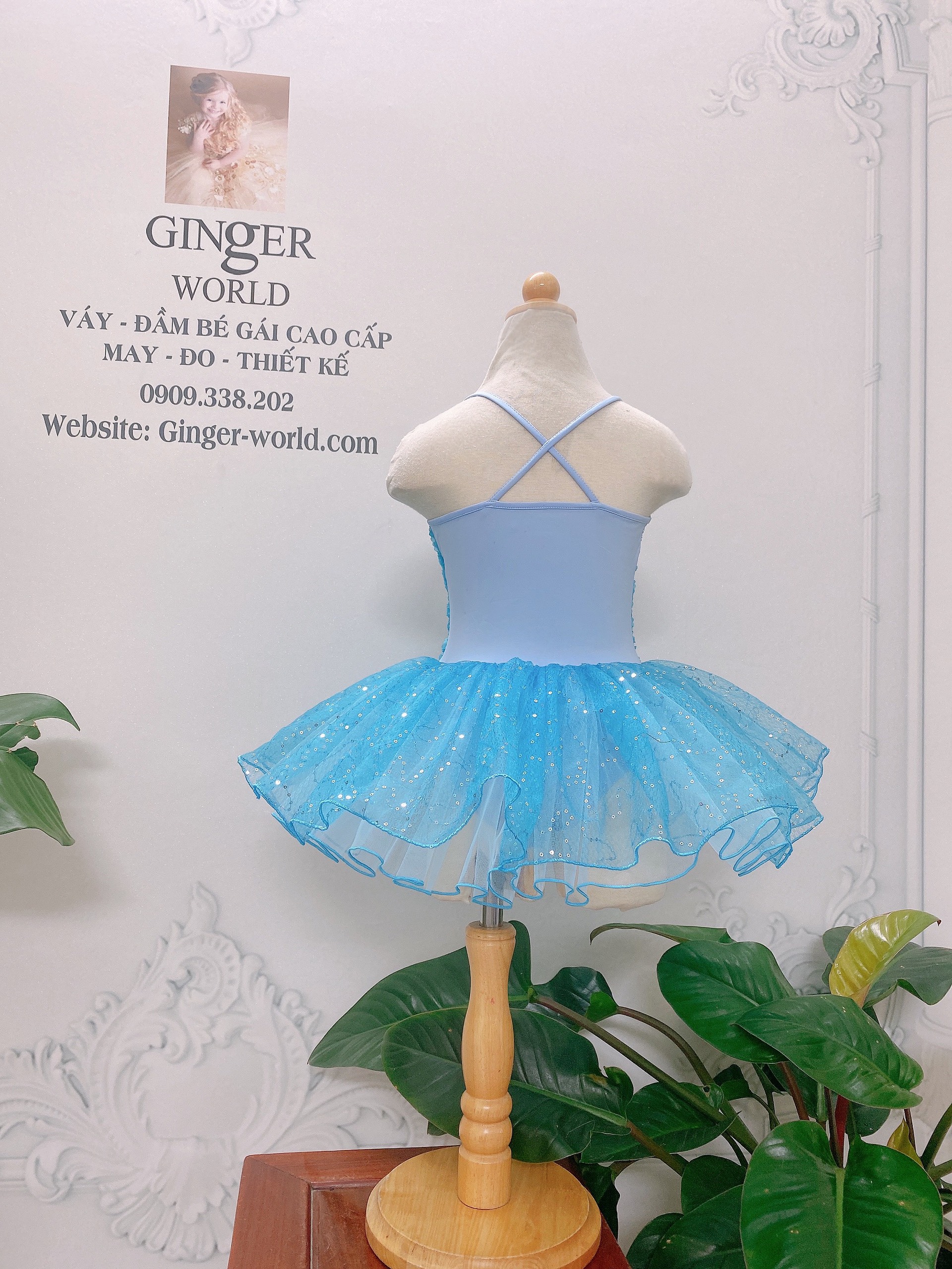 Đầm múa ballet bé gái PD375 Ginger world