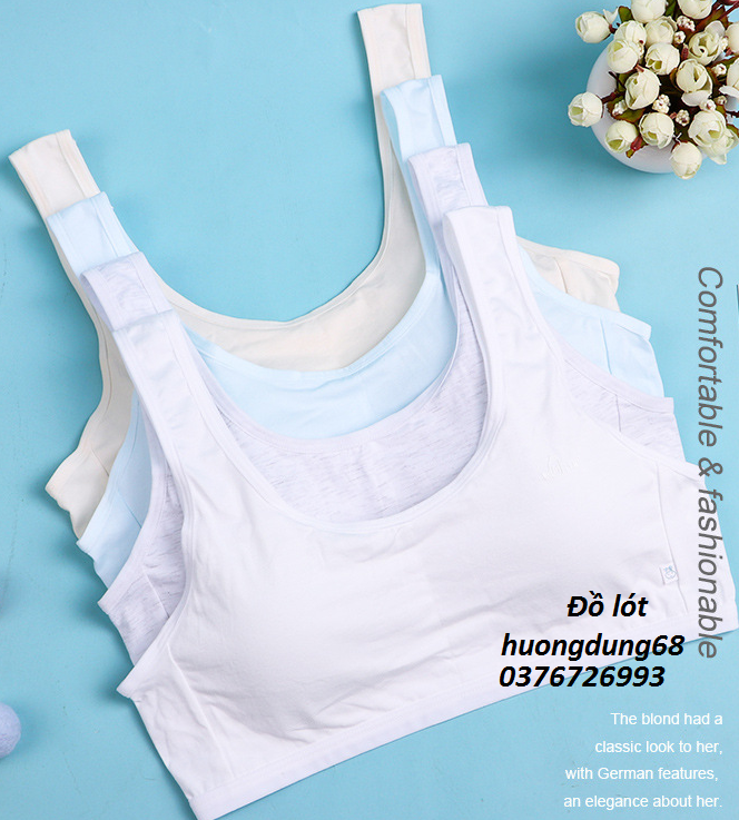 Bra / Áo Lá Nữ Sinh Cotton Tinh Khiết MILK Xuất Đông Hàng Loại Đẹp.