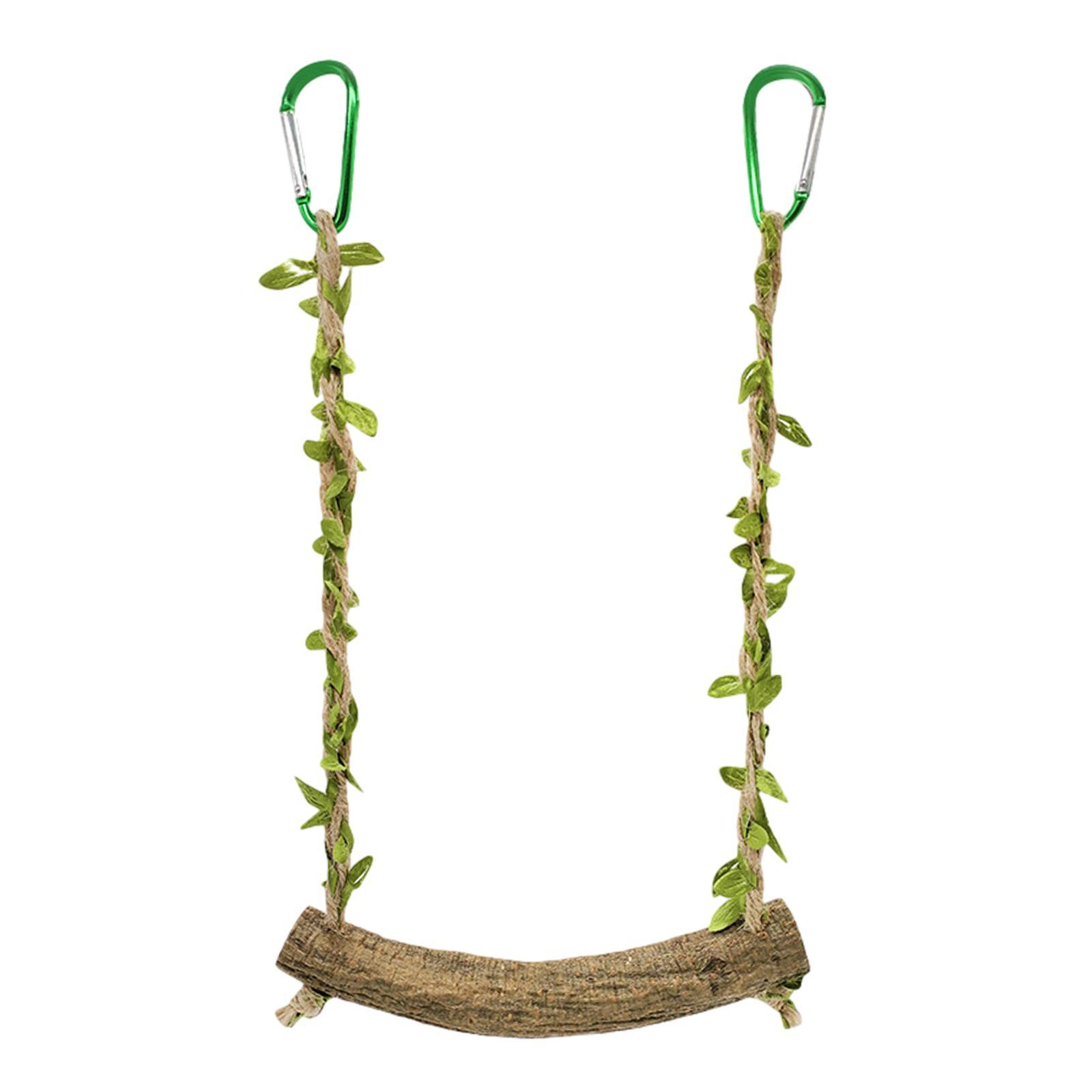 Wooden Birds Parrots Stand, Bird Training Perch Stand, Parakeet Cage Hammock, Chewing Bird Cage Toys for Medium Parrot