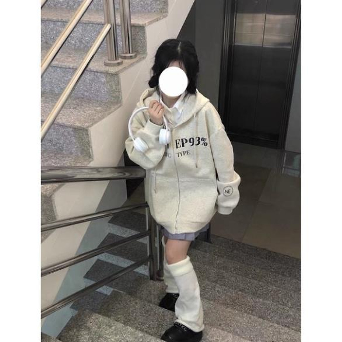 Áo Khoác Nỉ Hoodie Zip NECO Form Rộng Nam Nữ Unisex, Áo Khoác Nỉ EP93 Form Unisex Chất Nỉ Bông Nón 2 Lớp