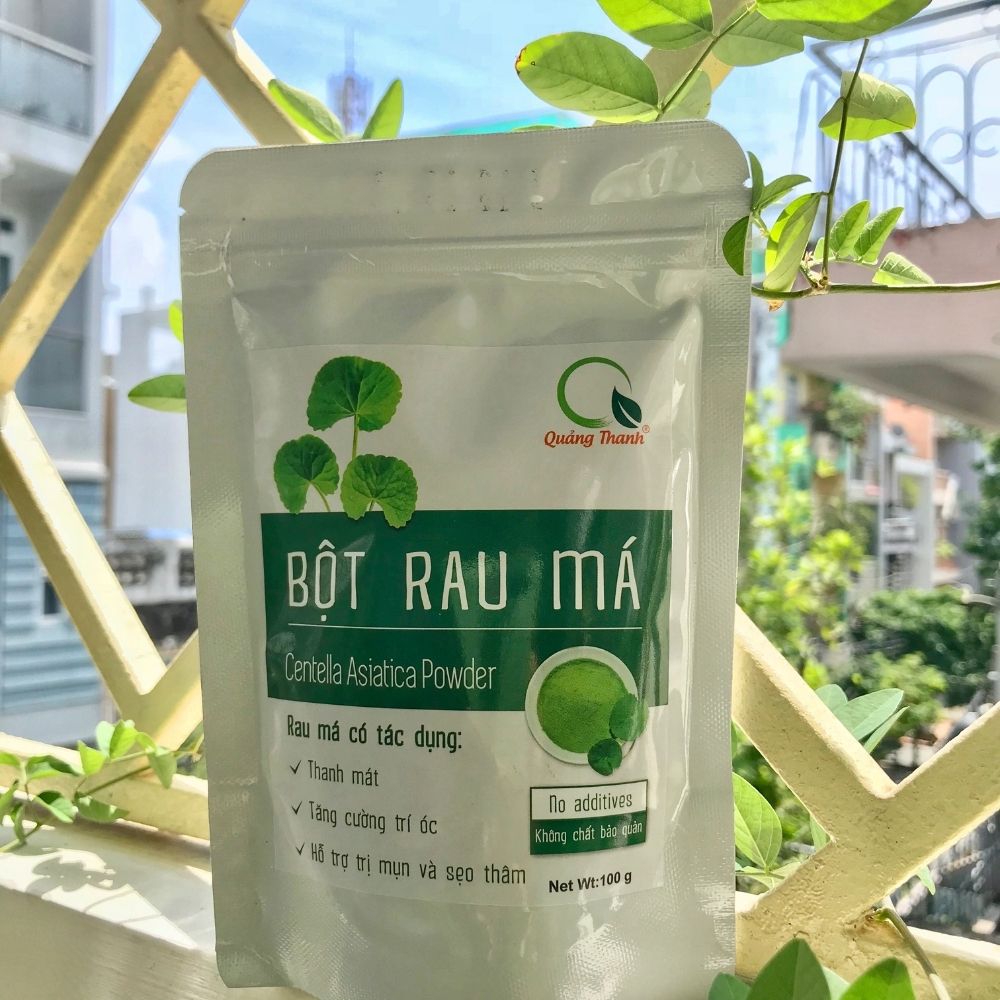 Bột Rau Má Quảng Thanh gói 100g sạch, an toàn, nói không với phẩm màu và phụ gia độc hại