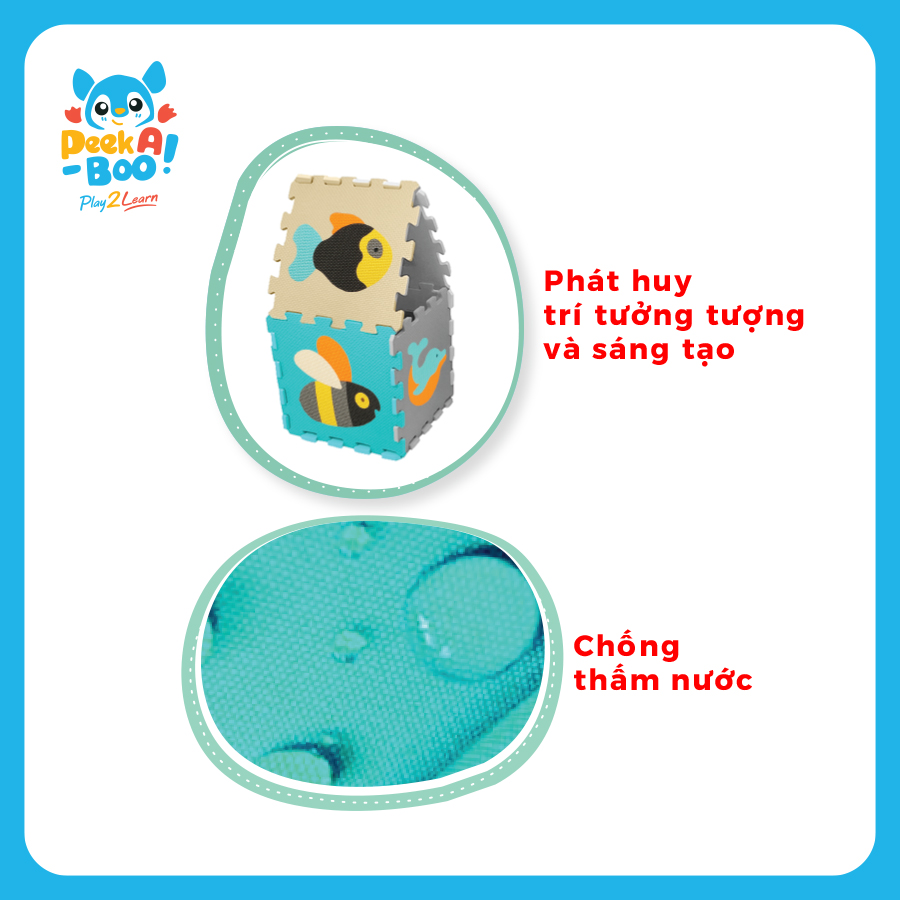 Thảm Xốp Lắp Ghép Cho Bé PEEK A BOO PAB6868