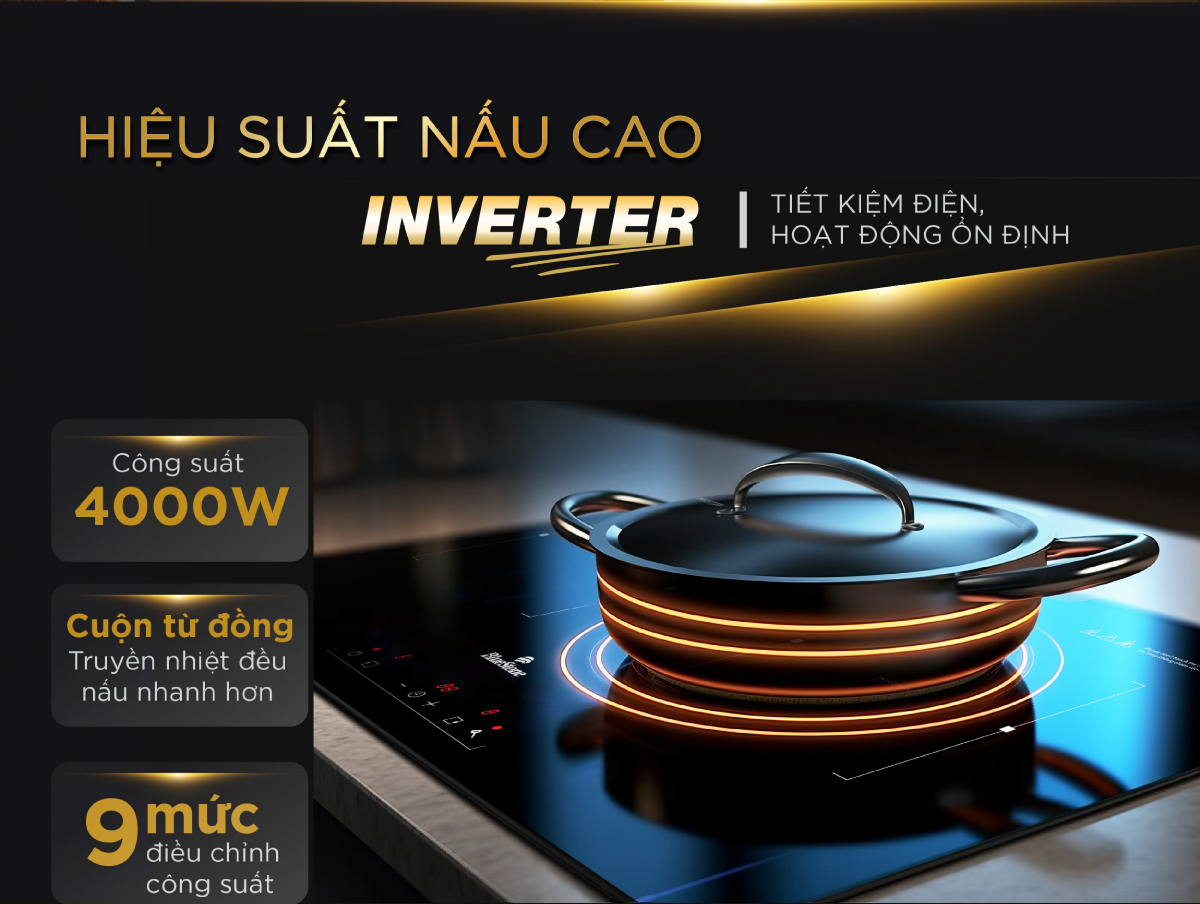 Bếp âm từ đôi BlueStone ICB-6821 (4000W) - Hàng chính hãng