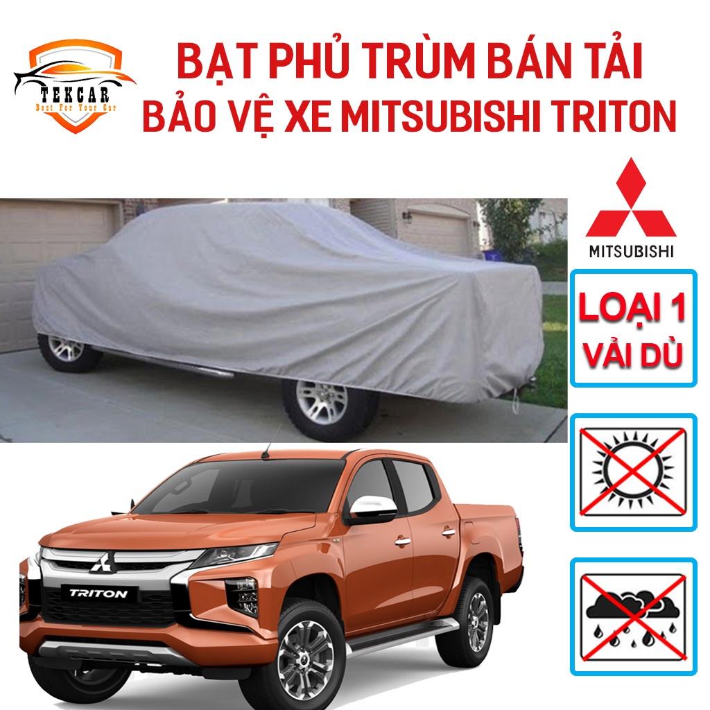 Bạt phủ xe ô tô bán tải Mitsubishi Triton chất liệu vải dù Oxford cao cấp, bền bỉ , áo trùm